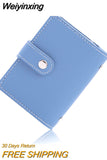 Weiyinxing ID Credit Card Holder Fashion Women's 26 Cards Slim PU Leather Pocket Case Purse Wallet for Women Men Female