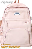 weiyinxing Women Mochila Fashion Multiple Pockets Girls Rucksack Nylon Teen Boys Bookbag Solid College Laptop Backpack Shoolbag