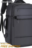 Weiyinxing Laptop Backpack For Men Bags Waterproof Nylon Notebook Multifunction Expandable USB Charging Black Bag Man Travel Backpacks