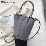 Weiyinxing 2023 New Brand Designer Handbag Messenger Bag Portable Bucket Bag High-quality Texture High-quality Leather Small Bag Women