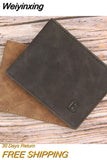 Weiyinxing Men Wallet Soft PU Leather Bifold Zipper Card Holder Wallet Male Casual Zipper Small Handbags Card Storage