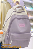 Weiyinxing Trendy Purple Waterproof High Capacity Female Travel Book Bag Girl Laptop College Backpack Fashion Women Leisure School Bag