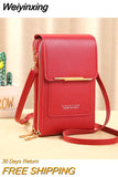 Weiyinxing Women Bags Soft Leather Wallets Touch Screen Cell Phone Purse Crossbody Shoulder Strap Handbag for Female Cheap Women's Bags