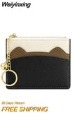 Weiyinxing Cat Ears Design Women Mini ID Card Holders Business Credit Card Holder PU Leather Slim Bank Card Case Organizer Wallet Bell