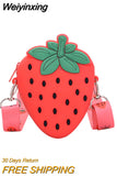 Weiyinxing Pineapple Silicone Baby Kids Shoulder Bag Cute Strawberry Girl Mini Wallet Crossbody Bags Cartoon Fruit Children Coin Purse