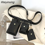 Weiyinxing Women Simple Belly Bag Flap Belt Waist Bags Trend Exquisite Chest Bags for Women Ladies Travel Brand Designer Handbags