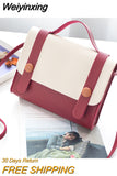 Weiyinxing One Shoulder Bag 2023 Lady HandBag Crossbody Bag Fashion Color Contrast Small Square Bag Fresh Sweet Girl's Style Multicolor