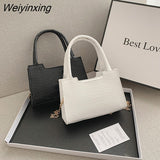 Weiyinxing Pattern Handbags for Women 2023 Soft PU Shoulder Bags Female Small Square Messenger Bags Ladies Travel Chain Crossbody