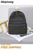 Weiyinxing Teenager Canvas Backpack Gril Boy Schoolbag Softback Solid Color Casual Soft Handle mochilas mujer Escolar rucksack