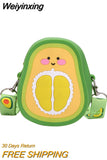 Weiyinxing Pineapple Silicone Baby Kids Shoulder Bag Cute Strawberry Girl Mini Wallet Crossbody Bags Cartoon Fruit Children Coin Purse