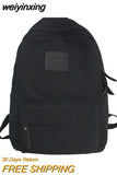 weiyinxing Fashion Women Backpack For Teenagers Girls Nylon School Bags Female Waterproof Preppy Men Black Travel Mochilas