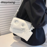 Weiyinxing Fashion Cartoon Small Square Bag Women's Bag Cartoon Cheese Messenger Bag Cortex Waterproof Fashionable Cute Side Bag