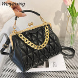 Weiyinxing triangular pleats totes bags for women gold chain luxury designer handbag for women women's bag 2023 trend crossbosy bag