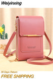 Weiyinxing Women Bags Soft Leather Wallets Touch Screen Cell Phone Purse Crossbody Shoulder Strap Handbag for Female Cheap Women's Bags