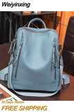Weiyinxing Quality Leather designer Backpack Women Shoulder Bags Multifunction Travel Backpacks School Bags for Girls Bagpack Mochila