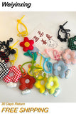 Weiyinxing Flower Pendant Bag Accessories Women Handbag Decoration Creative Keychain Pendants Girls Bag Hanging Ornament Charm Gift