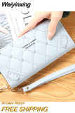 Weiyinxing Fashion Wallet New Women's Medium Long Style Single Zipper Simplicity Multi Card Position Student Purse Embroidery Thread