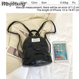 Weiyinxing Space Backpack For Shcool Girl Stylish Women's Backpack 2023 Winter Fashion Student Bags Solid Color knapsack rucksack
