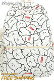 Weiyinxing Women Cartoon Laptop Cute Printing School Bag Female Waterproof Fashion Girl Travel Nylon Book Bags Lady College Backpack Trendy