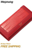 Weiyinxing Luxury Women's Wallets Long Wallet Female Leather Purse ID Card Holder Women Purses Ladies Clutch Phone Bag Purse