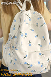 weiyinxing Waterproof Nylon Women Backpack Female Kawaii Flowers Travel Bag Cute Girl Fresh Schoolbag Preppy Bookbag Laptop Backpack