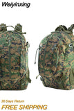 Weiyinxing Liters Men Military Tactical Backpack Army Assault Bags 900D Waterproof Outdoor Molle Pack for Trekking Camping Hunting Bag
