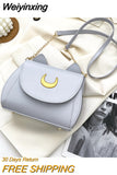 Weiyinxing Autumn Sailor Moon Ladies Handbag Cat Shape Chain Women Shoulder Bag PU Leather Bag Women Tote Bag Crossbody Leather Wallet