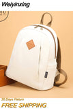 Weiyinxing Canvas Backpack Women Solid Color Rucksack Small Casual Ladies Travel Bag Backpacks for Teenage Girls