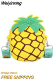 Weiyinxing Pineapple Silicone Baby Kids Shoulder Bag Cute Strawberry Girl Mini Wallet Crossbody Bags Cartoon Fruit Children Coin Purse