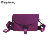 Weiyinxing YIDE 2023 Women Messenger Bags Ins Fashion Solid Color Chest Bag Female Buckle Min Square Bags Designer Shoulder Handbags