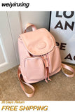 weiyinxing Luxury Branded Small Women's Backpack High-quality Fashion Leather Backpack Fashion Drawstring Casual Travel Female Bag