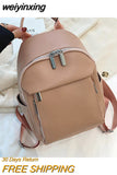 weiyinxing Women's Backpack 2023 New Women's Luxury Designer Solid Color Single Shoulder Bag Soft Leather Large Capacity Student Travel Bag