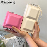Weiyinxing Checkered Designer Women's Crossbody Bag Casual Shoulder Bag Fashion Solid Color Lady Messenger Clutch Bag Female 2023