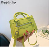 Weiyinxing Bag for Women New Fashion Casual Western Style Shoulder Handbag Simple Texture Messenger Small Square Bag