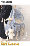 Weiyinxing Female Student Korean Version Junior High School Ins Sen Department Versatile High-value Large Capacity Backpack