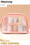 Weiyinxing Women Travel Storage Bag Cosmetic Bag Makeup Bag Travel Organizer Bags Waterproof Washbag Transparent Cosmetic Cases
