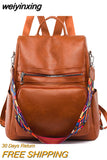 weiyinxing Anti-theft Women Backpacks Famous Brand High Quality Leather Female Backpack Ladies Large Capacity School Bag for Girls