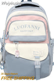 Weiyinxing Women Cute Purple Waterproof School Bag Lady Nylon College Backpack Female Travel Bag Girl Book Harajuku Laptop Backpack Fashion