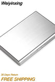 Weiyinxing Aluminum Antimagnetic Card Holder Women Men Metal Credit Card Business Card Holders Organizer Purse Wallet