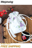 Weiyinxing Crossbody Bag 2023 Ancient Customs Canvas Hanfu Small Bag Chinese Style Embroidery Cross Body One Shoulder Bag Retro Tassels