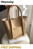 Weiyinxing Women HandBag New 2023 Spring One Shoulder Armpit Bag European American Wind Large Capacity Retro Bucket Shaped Tote Bag