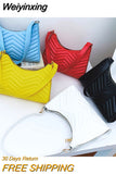 Weiyinxing Fashion Armpit Bags Lady's HandBag PU Leather Diamond Lattice One Shoulder Bag 2023 Summer New Korean Style French Stick Bag