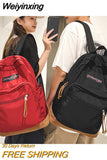 Weiyinxing Woman Backpack Man Large Capacity Waterproof Nylon Travel Bag Preppy Schoolbag for Teenage Boy Girl College Student Bag