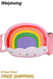 Weiyinxing Nylon Baby Girls Messenger Bags Lovely Rainbow Boys Kids Travel Small Wallet Handbags Cute Tiger Children Shoulder Bag