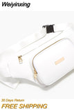 Weiyinxing Waist Packs Women 2023 New Solid Color Chest Bag Multi-functional Girl Model Waist Bag PU Leather High-capacity Casual