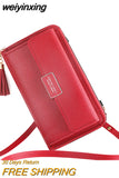 weiyinxing Women Shoulder Strap Bag Multifunction Long Wallet Fashion Tassel HandBag Hasp Card Holder Ladies Small Crossbody Cell Phone Bag