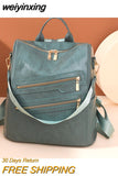 weiyinxing Women's Large Capacity Backpack High Quality Leather Female Retro Leisure Travel Backpack Ladies School Bag 2023 New Backpacks