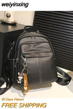 weiyinxing Designer Fashion Women Leather Backpack Soft Solid Color Multi-Function Small Backpack Female Ladies Shoulder Bag Girl Purse