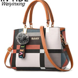 Weiyinxing YIDE Luxury Handbag Women Stitching Wild Messenger Bags Designer Brand Plaid Shoulder Bag Female Ladies Totes Crossbody Bags