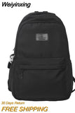 Weiyinxing Women Backpack Female Waterproof Nylon Schoolbag Student Book Bag Solid Color School Backpacks for Teenager Gilrs Boys